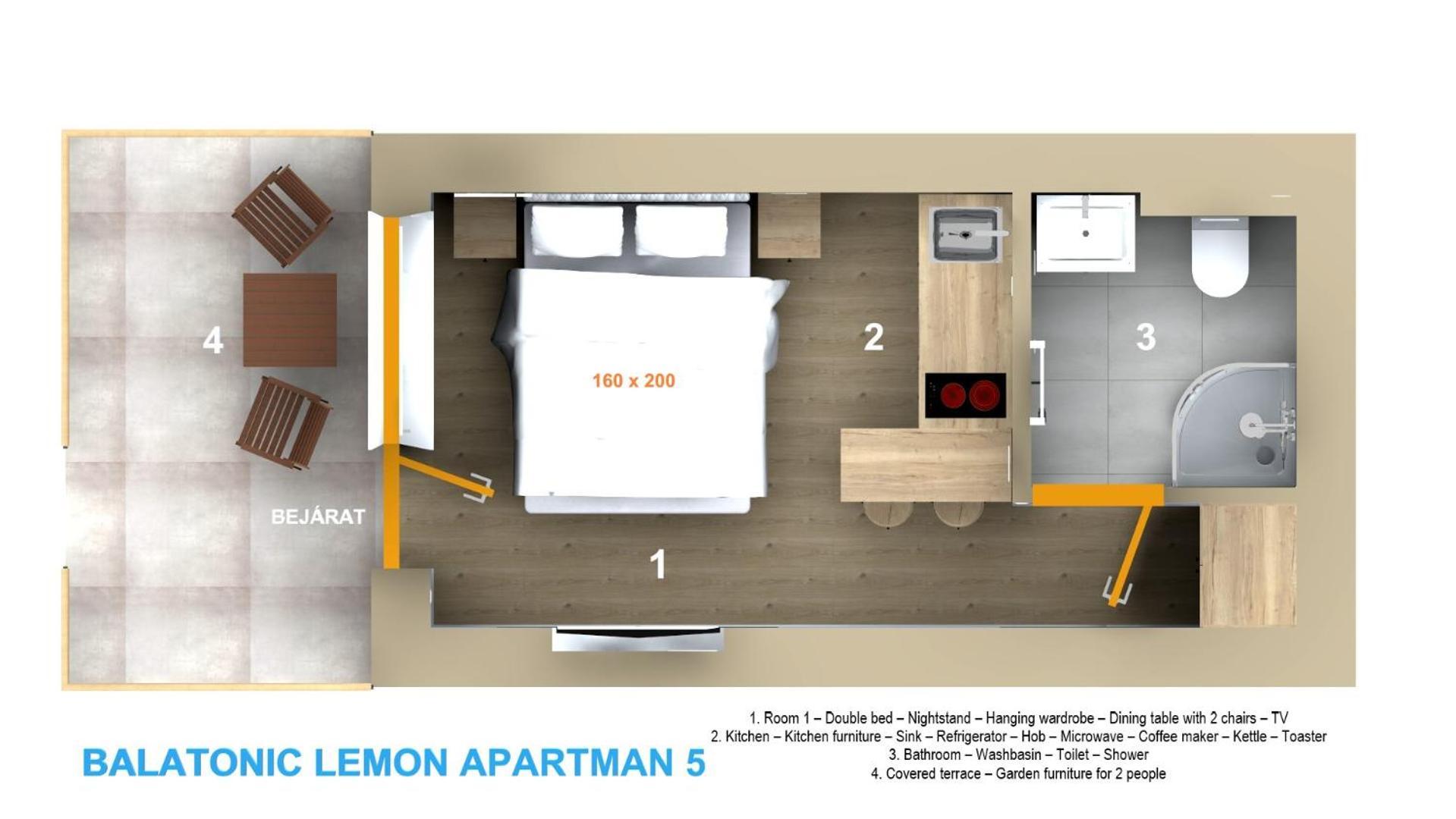 Balatonic Lemon Apartmanhaz Siofok Phòng bức ảnh